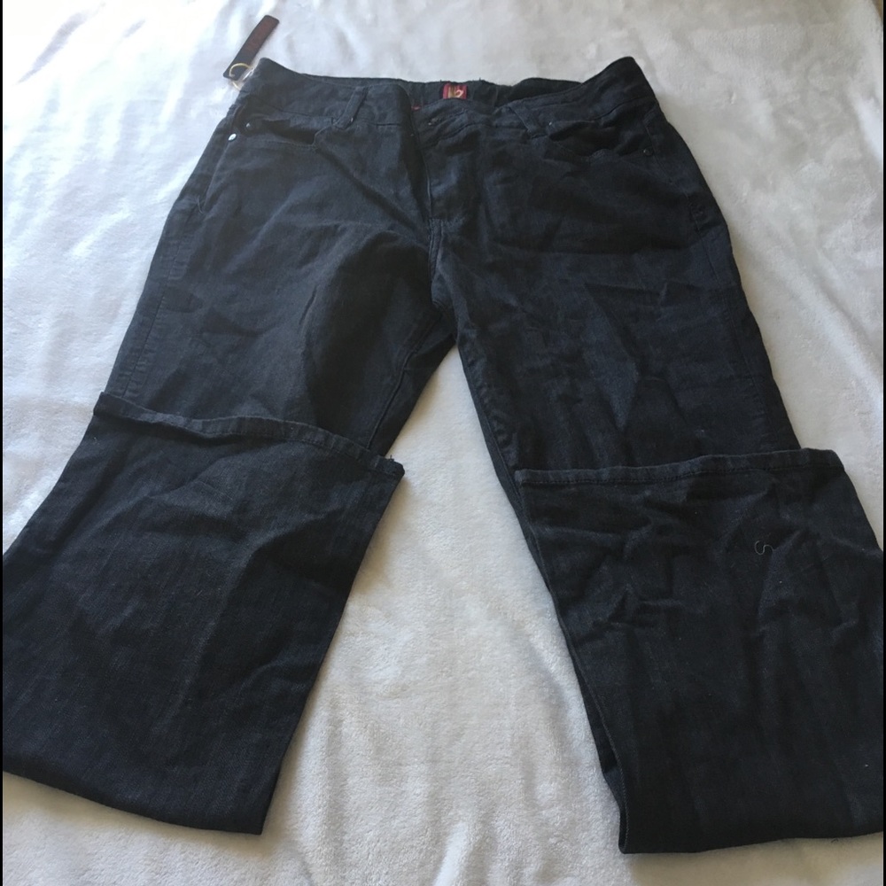 Black denim jeans